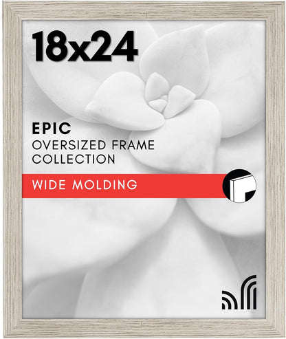 Americanflat 16x20 Picture Frame with Polished Plexiglass - Black Picture Frame - Wide Photo Frames Made of Engineered Wood for Vertical or Horizontal Wall Display - Epic Collection - Black - Colors B