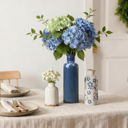 Modern Ceramic Vase Set of 5, Vases Home Decor Rustic Farmhouse Decorative Vase Pottery Vases for Bouquet Pampas Grass Dried Fresh Flowers, Table Living Room Kitchen Bedroom