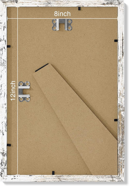 Vittanly 8x10 Picture Frames Set of 9, Shatter Resistant Plexiglass, Display 5x7 Pictures with Mat or 8x10 without Mat, Photo Frames for Wall or Tabletop, Engineered Wood, Black - Colors A