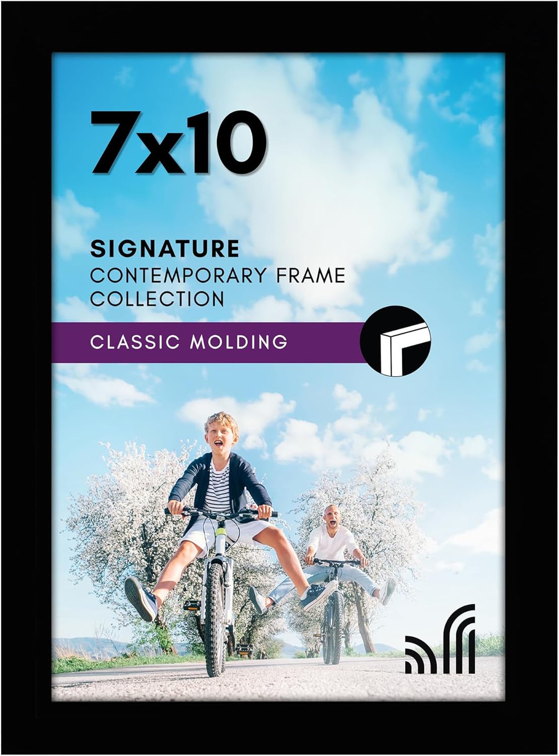 Americanflat 12x18 Poster Frame with Shatter-Resistant Glass - Signature Collection - Gallery-Style Frames Made of Engineered Wood - Photo Frame for Wall Display - Black - Colors B
