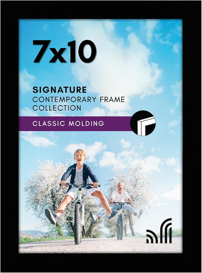 Americanflat 12x18 Poster Frame with Shatter-Resistant Glass - Signature Collection - Gallery-Style Frames Made of Engineered Wood - Photo Frame for Wall Display - Black - Colors B