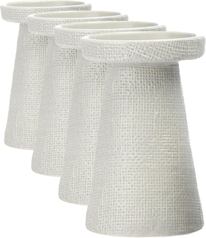 Main + Mesa Stoneware Pillar & Taper Candle Holders, Set of 2