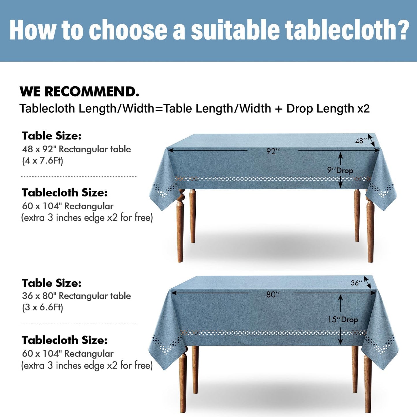 MIULEE Beige Rectangle Linen Polyester Tablecloth with Decorative Cutouts Spring Waterproof Stain Resistant & Shrink-Proof Table Cloth 52x70 inch Farmhouse Style for Dining Wedding and Outdoor