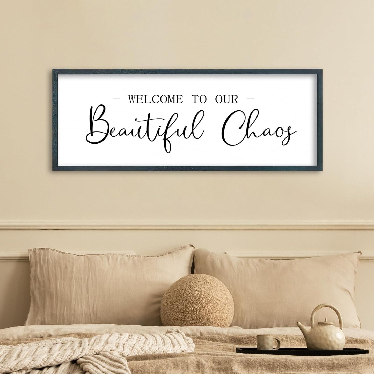 FZMHASLWW Gather Sign Wall Decor 32"×12" Large Wooden Framed for Dining Room Simple Home Kitchen Hanging Art (Wood)