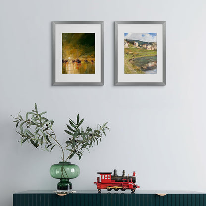 upsimples 8x10 Picture Frame, Display Pictures 5x7 with Mat or 8x10 Without Mat, Wall Hanging Photo Frame, Black, 1 Pack - Colors A