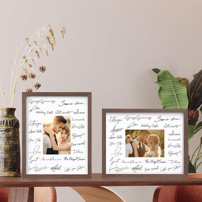 Egofine 8x10 Picture Frames Set of 4, Made of Solid Wood Covered by Plexiglass 4x6 and 5x7 with Mat or 8x10 without Mat, for Table Top Display and Wall Mounting Photo Frame Black