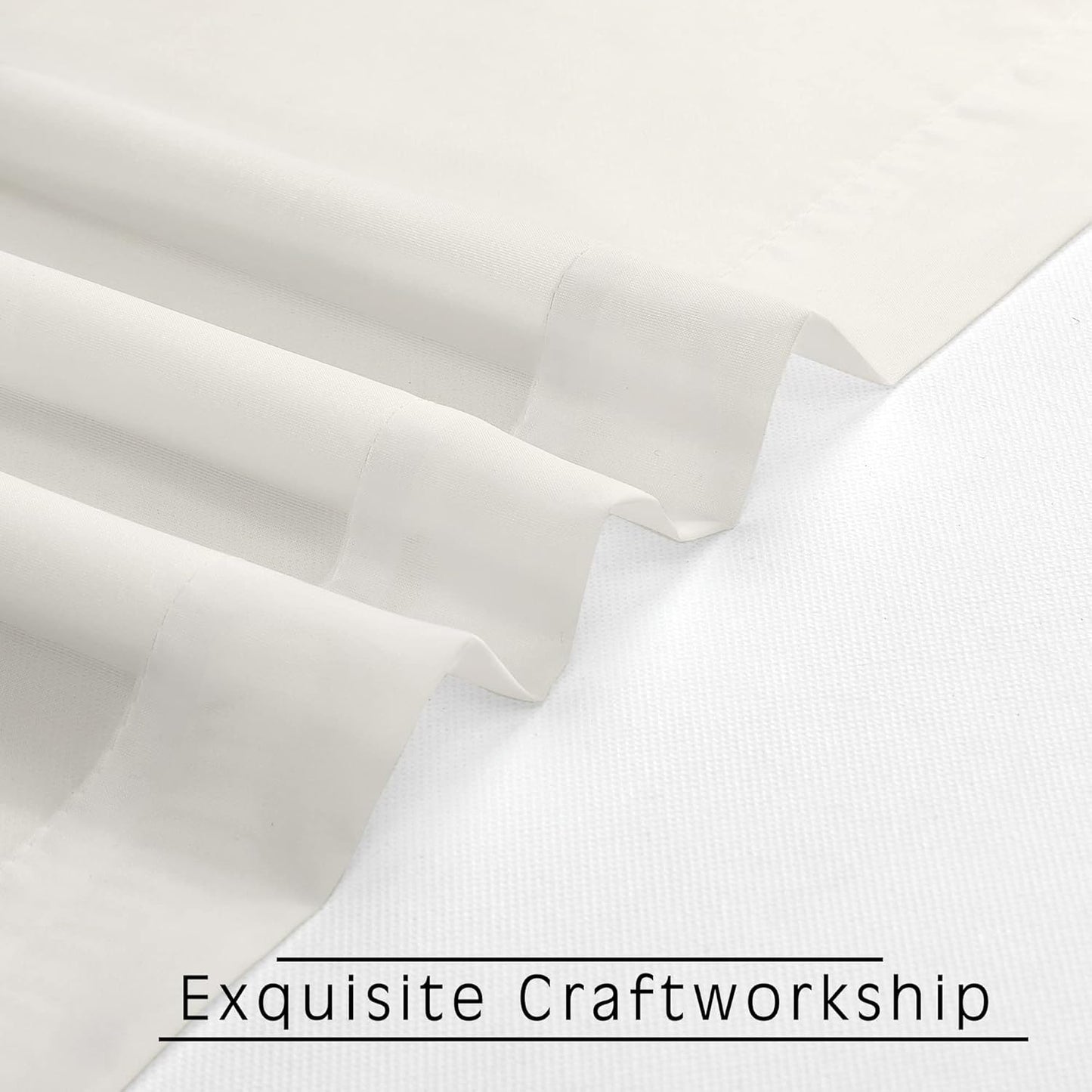 OWENIE Sheer Curtains 84 inches Long 2 Panels Set for Living Room/Bedroom, Rod Pocket Voile Sheer Panel Drapes, White, 2pcs, Each 42" W x 84" L - Colors B