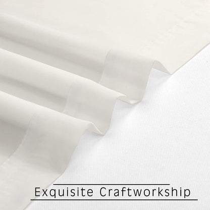 OWENIE Sheer Curtains 84 inches Long 2 Panels Set for Living Room/Bedroom, Rod Pocket Voile Sheer Panel Drapes, White, 2pcs, Each 42" W x 84" L - Colors B