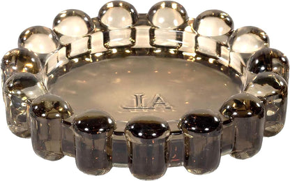 Alice Lane Original Bubble Candle Dish – Chic Smoky Glass Candle Dish for Home Decor – Decorative Modern Candle Holder for Small Candles & Diffusers