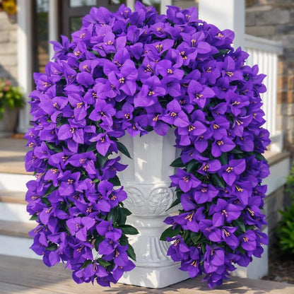 Artificial Flowers for Outdoors – 2 Bundles of UV-Resistant Artificial Bougainvillea, Realistic Silk Flowers for Front Porch, Patio, Garden, Window Boxes & Hanging Baskets (Hot Pink, 2)