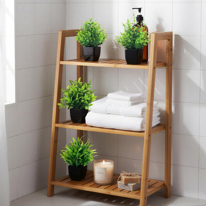 CEWOR Fake Plants 2 Pack Mini Potted Plants Bathroom Accessories Small Artificial Greenery Decorations for Bathroom Office Home Room Kitchen Table Indoor