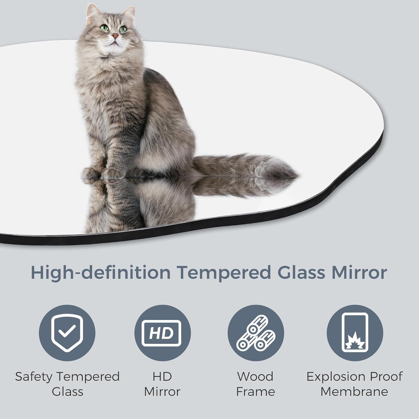 White Round Mirror 30 Inch, Circle Wall Mirrors for Bathroom, Bedroom Living Room or Entryway