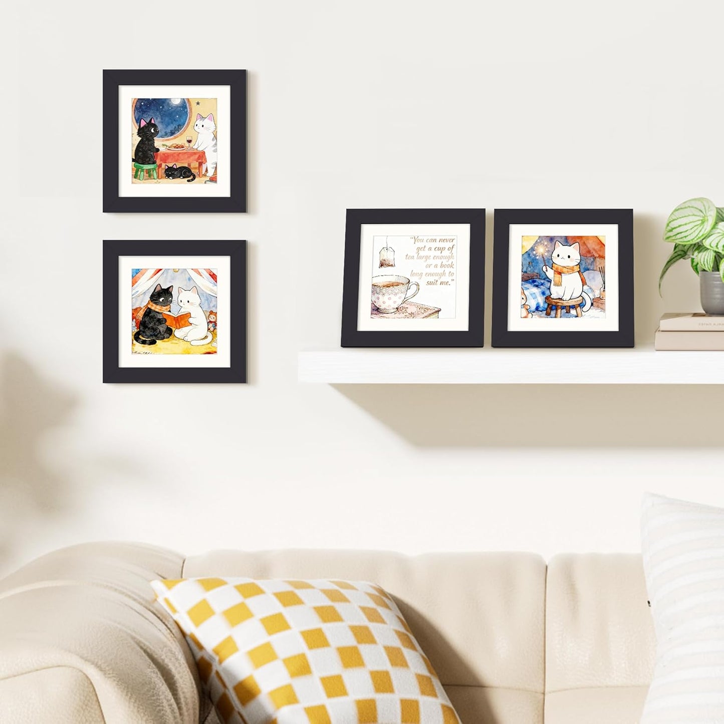 upsimples 8x10 Picture Frame, Display Pictures 5x7 with Mat or 8x10 Without Mat, Wall Hanging Photo Frame, Black, 1 Pack - Colors B