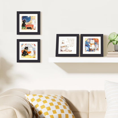 upsimples 8x10 Picture Frame, Display Pictures 5x7 with Mat or 8x10 Without Mat, Wall Hanging Photo Frame, Black, 1 Pack - Colors B