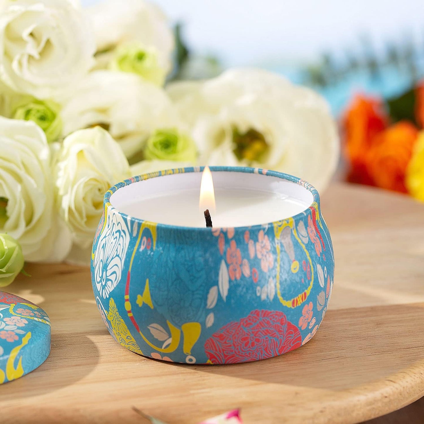 Candles Gift Set for Women, 4 Pack Scented Candles with 8% Essential Oils, 120H Long Lasting Aromatherapy Candles for Home Relaxation