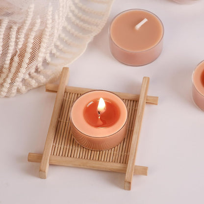 DEYBBY Natural Scented Soy Wax Tealight Candles Bulk, Romantic Rose Aromatherapy Luxury Tea Candle Set of 12-4 Hour Burn Time|Great for Valentine's Day, Birthday