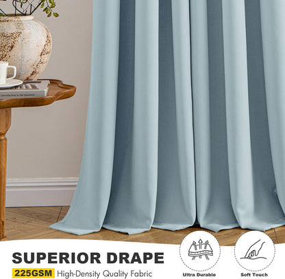 MIULEE Blackout Curtains for Bedroom Living Room 2 Panels, Thermal Insulated Room Darkening Drapes Grommet Noise Reducing Light Blocking Window Treatments 63 Inches Long 40x63 Inch Black - Colors A
