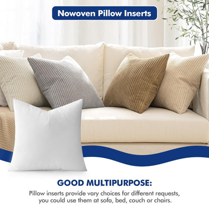 MIULEE 12x20 Pillow Inserts Set of 2, Rectangle Decorative Throw Pillow Premium Fluffy Lumbar Pillow Forms Stuffer for Living Room Sofa Couch Bed