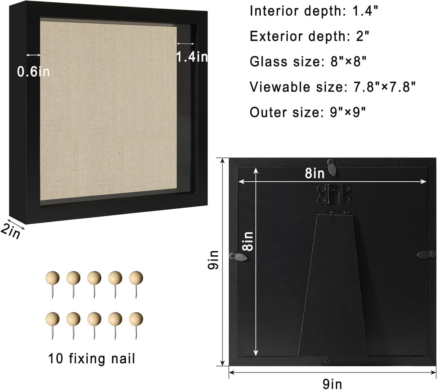 12x16 Large Shadow Box Picture Frame Display Case with Soft Linen Back, White Wooden Memory Shadow Box Frame with Tempered Glass Cover for Wall Display