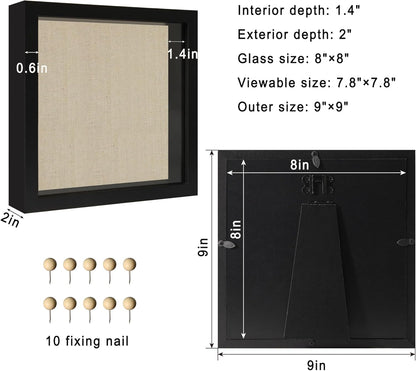 12x16 Large Shadow Box Picture Frame Display Case with Soft Linen Back, White Wooden Memory Shadow Box Frame with Tempered Glass Cover for Wall Display