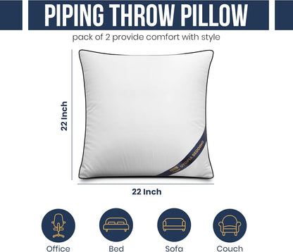 Utopia Bedding Throw Pillow Inserts (Pack of 4, White), 18 x 18 Inches Decorative Indoor Pillows for Sofa, Bed, Couch, Cushion Sham Stuffer