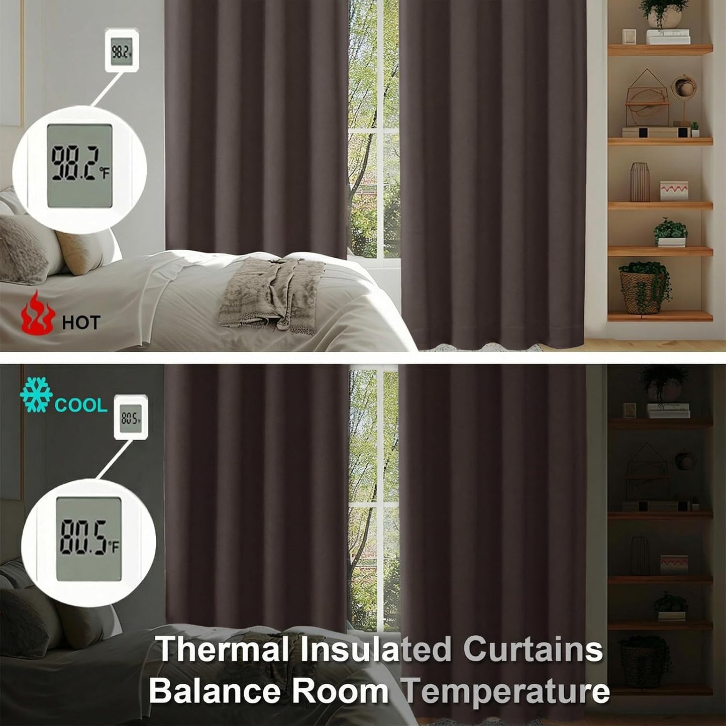Simplebrand Ava Sage Green Blackout Curtains for Bedroom 63 Inch Length 2 Panels Set, Solid Thermal Insulated Energy Saving Rod Pocket Window Treatment Curtains Blackout Drapes, W40 x L63 Inch, Sage - Colors C