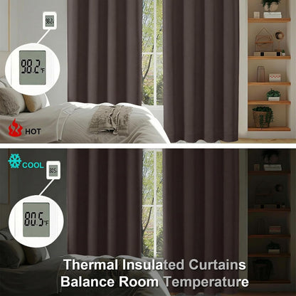 Simplebrand Ava Sage Green Blackout Curtains for Bedroom 63 Inch Length 2 Panels Set, Solid Thermal Insulated Energy Saving Rod Pocket Window Treatment Curtains Blackout Drapes, W40 x L63 Inch, Sage - Colors C