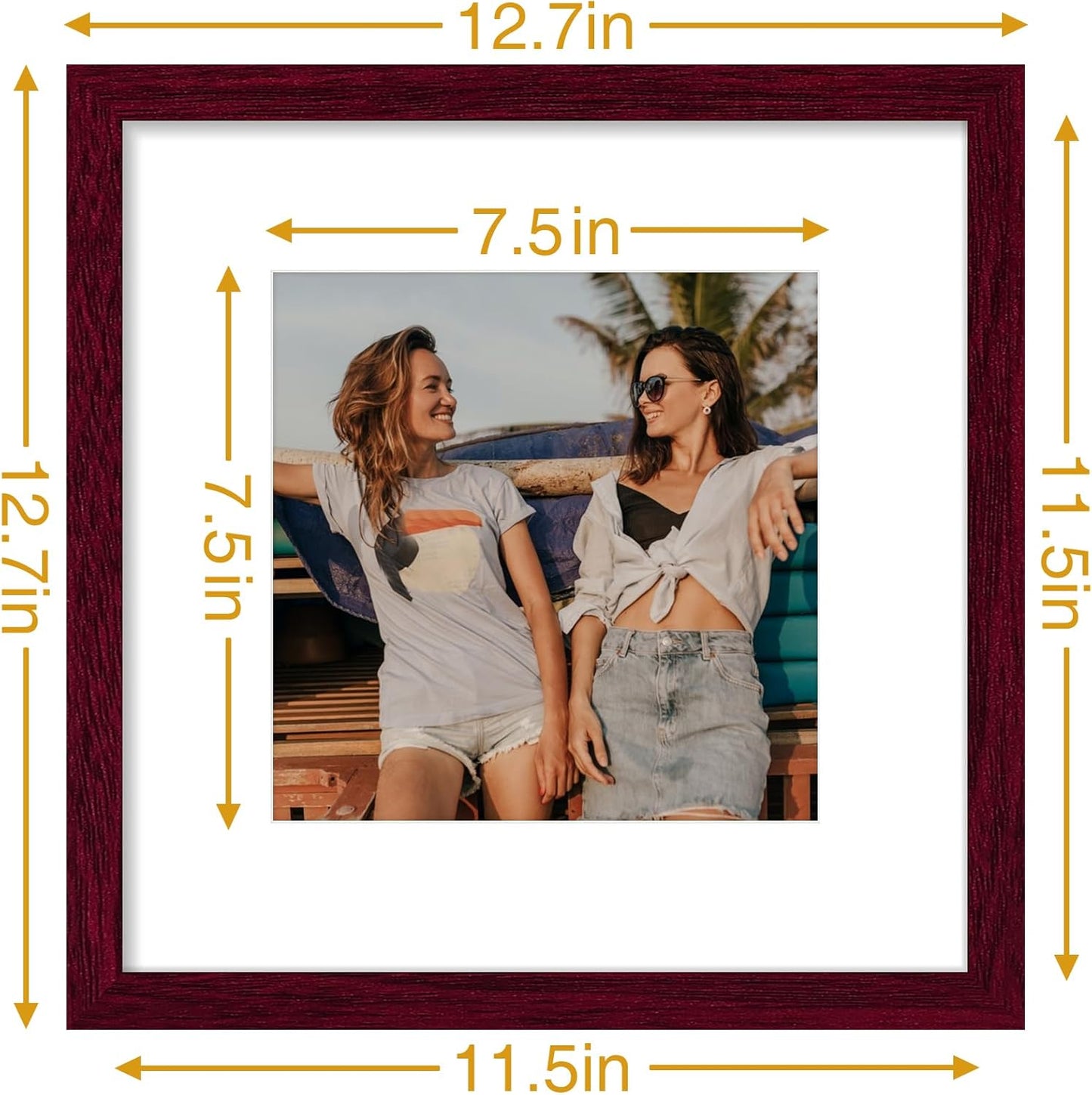 Vittanly 11x14 Picture Frame, Display Pictures 8x10 with Mat or 11x14 without Mat, Photo Frame for Wall Mounting, Black, 1 Pack - Colors B