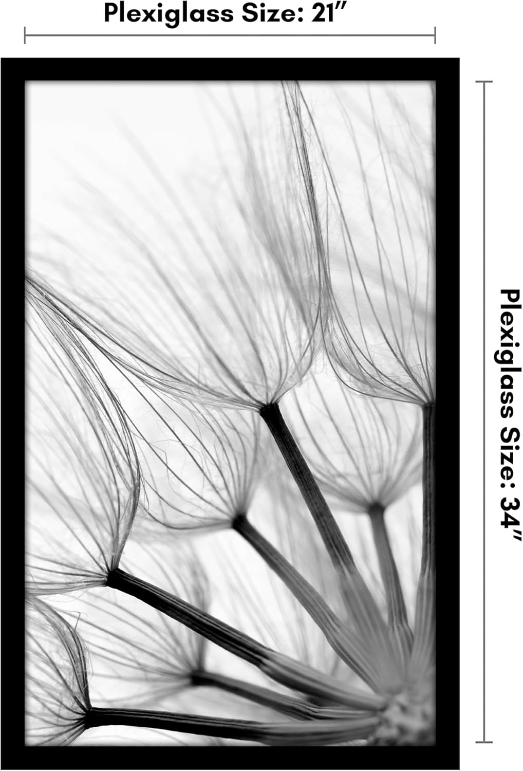 Americanflat 16x20 Picture Frame with Polished Plexiglass - Black Picture Frame - Wide Photo Frames Made of Engineered Wood for Vertical or Horizontal Wall Display - Epic Collection - Black - Colors A