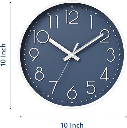 DAXSMY Wall Clock - 8 Inch Silent Non-Ticking Modern 3D Wall Clocks Battery Operated - Decorative Clock for Kitchen, Home Office, Bathroom, Bedroom(Rose Gold)