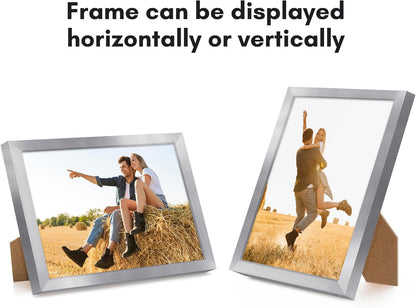Americanflat 24x36 Poster Frame with Polished Plexiglass - Streamline Collection - Thin Border Picture Frame for Wall Display - Hanging Hardware Included - Black - Colors B