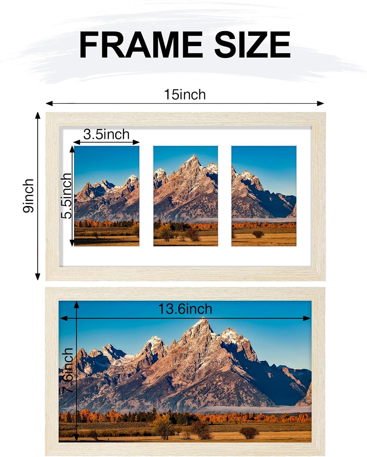 Vittanly 11x14 Collage Picture Frame, Displays 5Pcs 4x6 Pictures with Mat or 1Pcs 11x14 without Mat for Wall Mounting, Picture Frames Collage Wall Decor in Black, 1 Pack