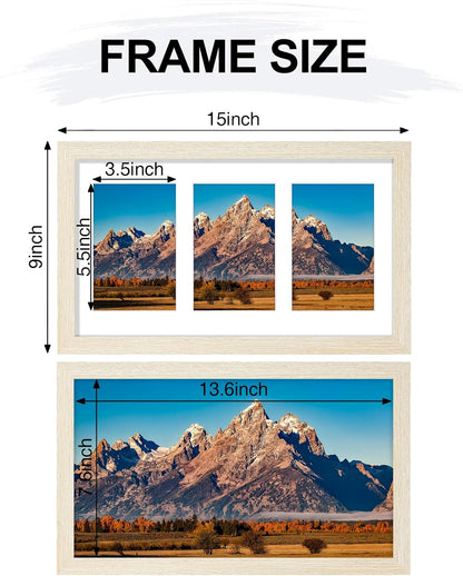 Vittanly 11x14 Collage Picture Frame, Displays 5Pcs 4x6 Pictures with Mat or 1Pcs 11x14 without Mat for Wall Mounting, Picture Frames Collage Wall Decor in Black, 1 Pack
