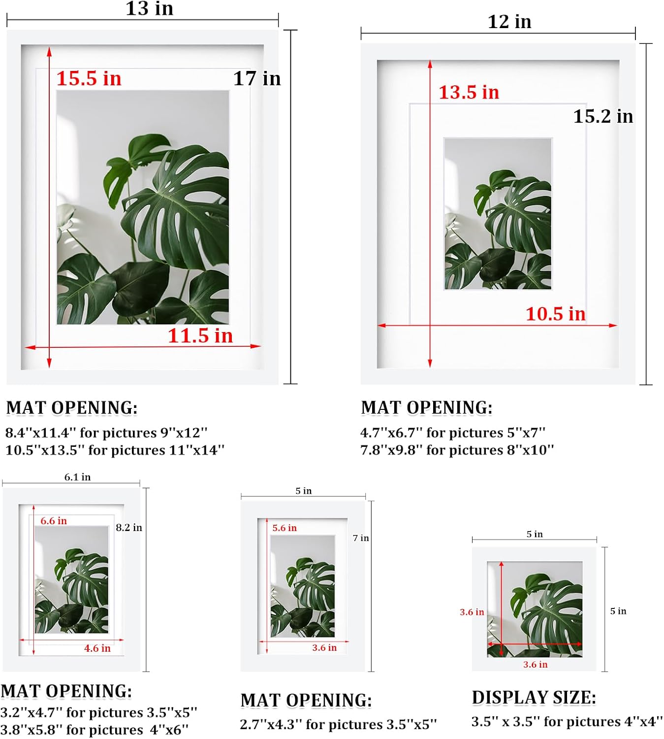 Egofine Picture Frame Set 12 Pack, Picture Frames Collage Wall Decor with Two 11x14, Two 8x10, Four 5x7, Four 4x6 for Wall and Tabletop, Made of Solid Wood, Covered by Plexiglass, Natural Wood