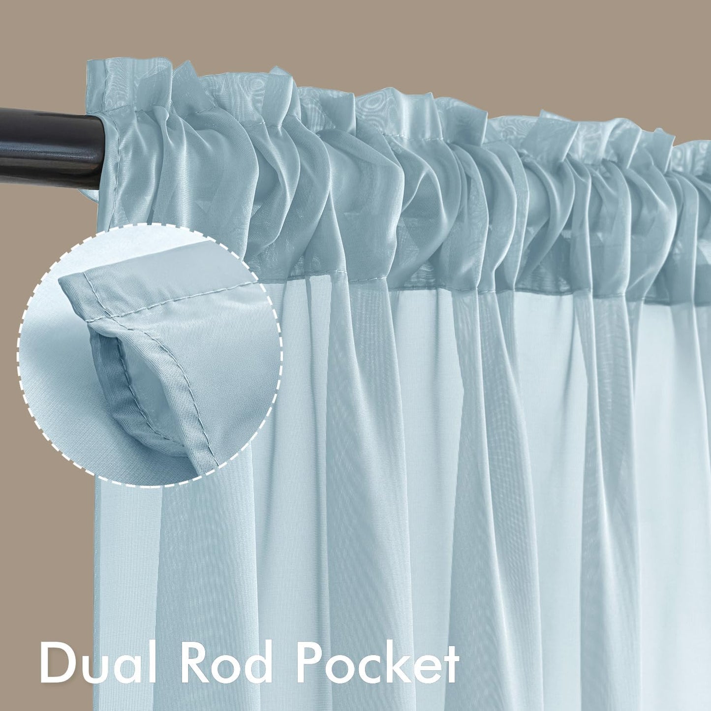 MIULEE White Sheer Curtains 84 Inches Long, 4 Panels Set, Light Filtering Rod Pocket Voile Drapes for Living Room and Bedroom, Airy Soft Fabric Window Treatments, 42 x 84 Inches
