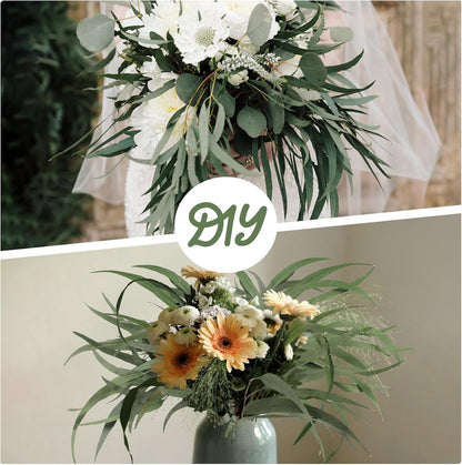 Real Eucalyptus Stems 20PCS Dried Preserved Fresh Eucalyptus Silver Dollar Leaves for Shower - Greenery Branches for Wedding Home Party Vase Filler Spring Decor