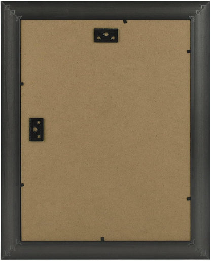 Golden State Art, 11x14 Photo Frame with Mat for Pictures 8x10 and Real Glass (Dark Gold Brown & Bronze Pewter Panel with White Color Mat, 1.25 Inch Frame Border)