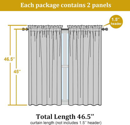 OWENIE Sheer Curtains 84 inches Long 2 Panels Set for Living Room/Bedroom, Rod Pocket Voile Sheer Panel Drapes, White, 2pcs, Each 42" W x 84" L - Colors A