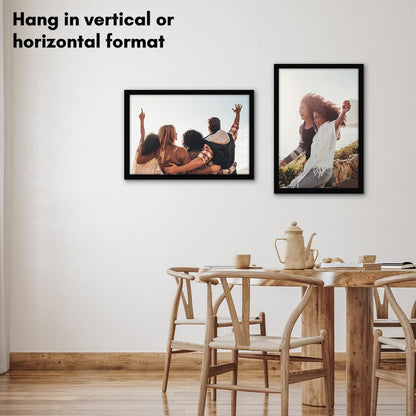 Americanflat 16x20 Picture Frame with Polished Plexiglass - Black Picture Frame - Wide Photo Frames Made of Engineered Wood for Vertical or Horizontal Wall Display - Epic Collection - Black - Colors C