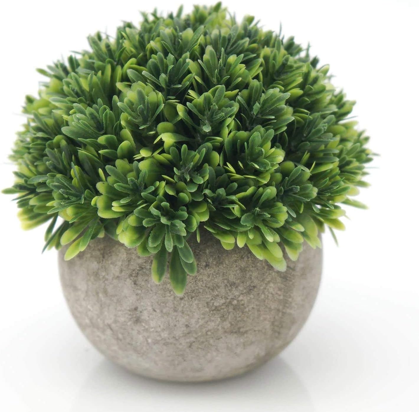 Velener Mini Sage Green Potted Boxwood Topiary Artificial Plants for Home Decor Indoor, Farmhouse House Plant Office Small Desk Shelf Apartment Coffee Bar Bathroom Decor Guest Room, Small Fake Plant