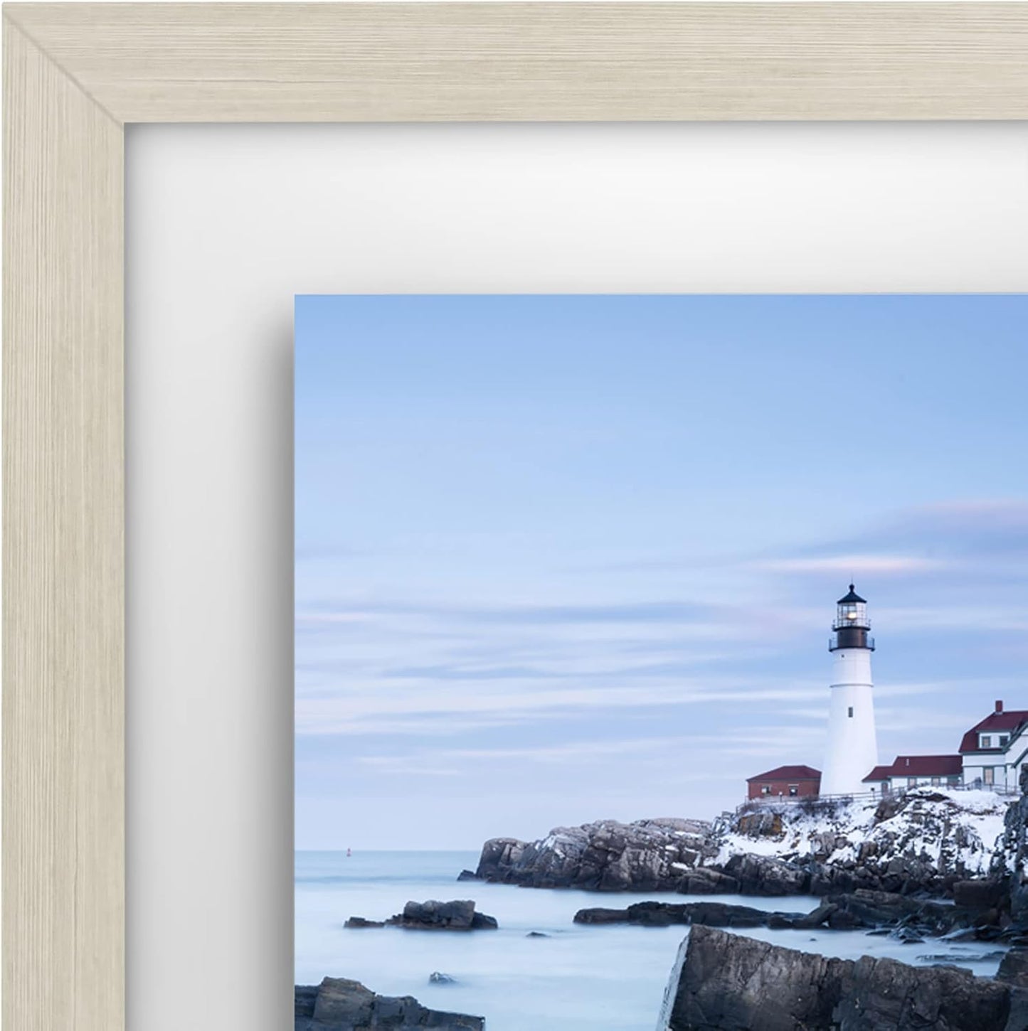 Americanflat 12x18 Floating Picture Frame with Polished Crystal-Clear Glass - Use as 8x10 Picture Frame or Display 5x7 Photo - Signature Float Collection - Photo Frames for Wall Display - Black