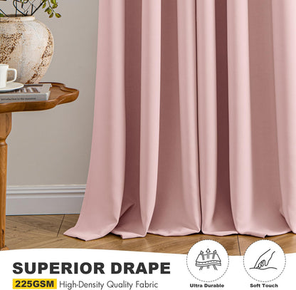 MIULEE Blackout Curtains for Bedroom Living Room 2 Panels, Thermal Insulated Room Darkening Drapes Grommet Noise Reducing Light Blocking Window Treatments 63 Inches Long 40x63 Inch Black - Colors B