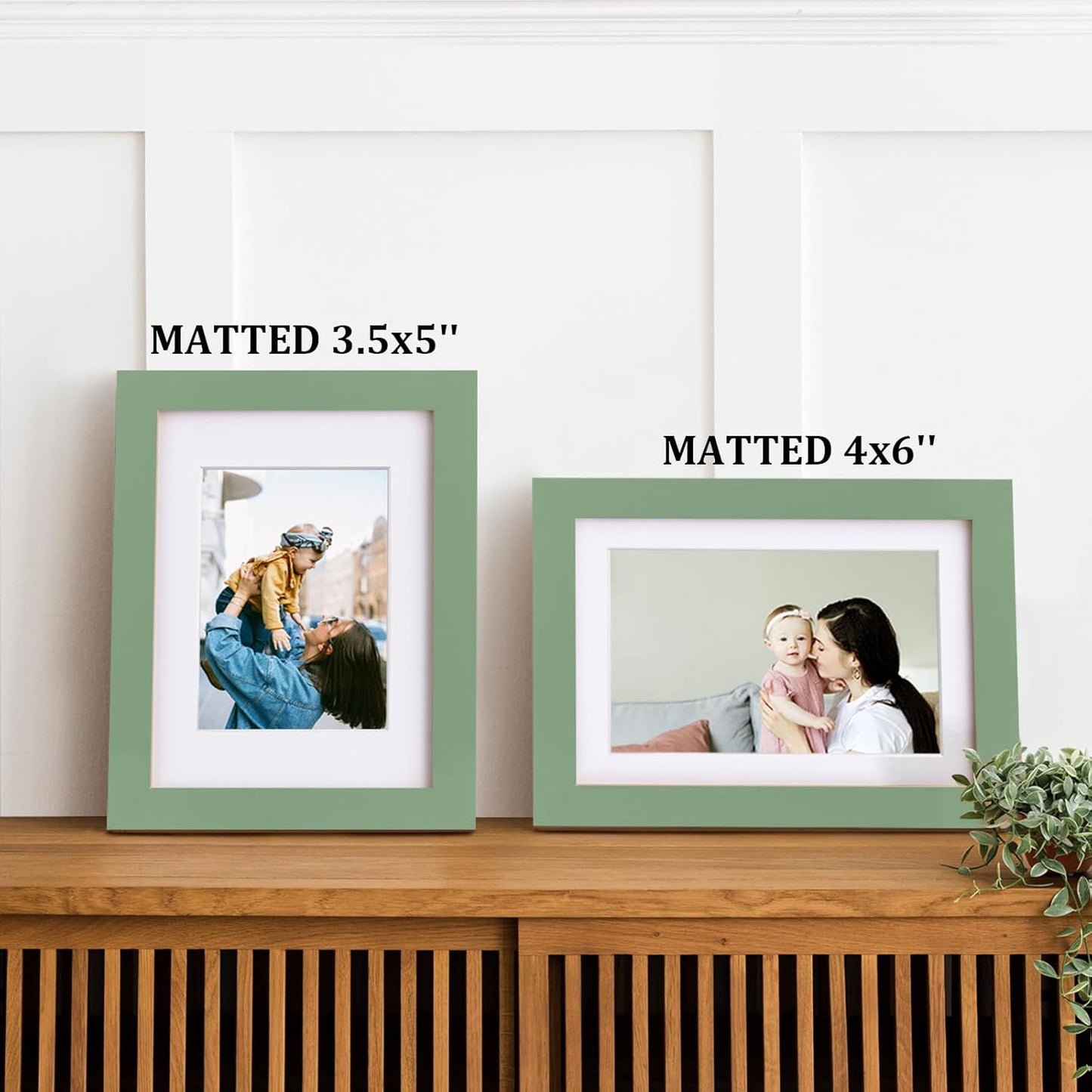 Egofine 12x16 Picture Frame Black, Covered by Plexiglass Made of Solid Wood, Display Pictures 9x12 and 11x14 with Mat or 12x16 Without Mat, for Wall Mounting Photo Frame - Colors A