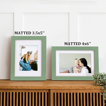 Egofine 12x16 Picture Frame Black, Covered by Plexiglass Made of Solid Wood, Display Pictures 9x12 and 11x14 with Mat or 12x16 Without Mat, for Wall Mounting Photo Frame - Colors A