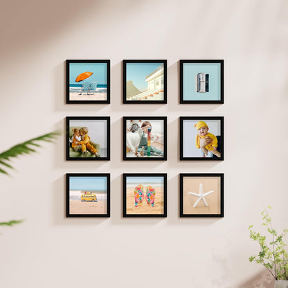 Vittanly 11x14 Picture Frame, Display Pictures 8x10 with Mat or 11x14 without Mat, Photo Frame for Wall Mounting, Black, 1 Pack - Colors A