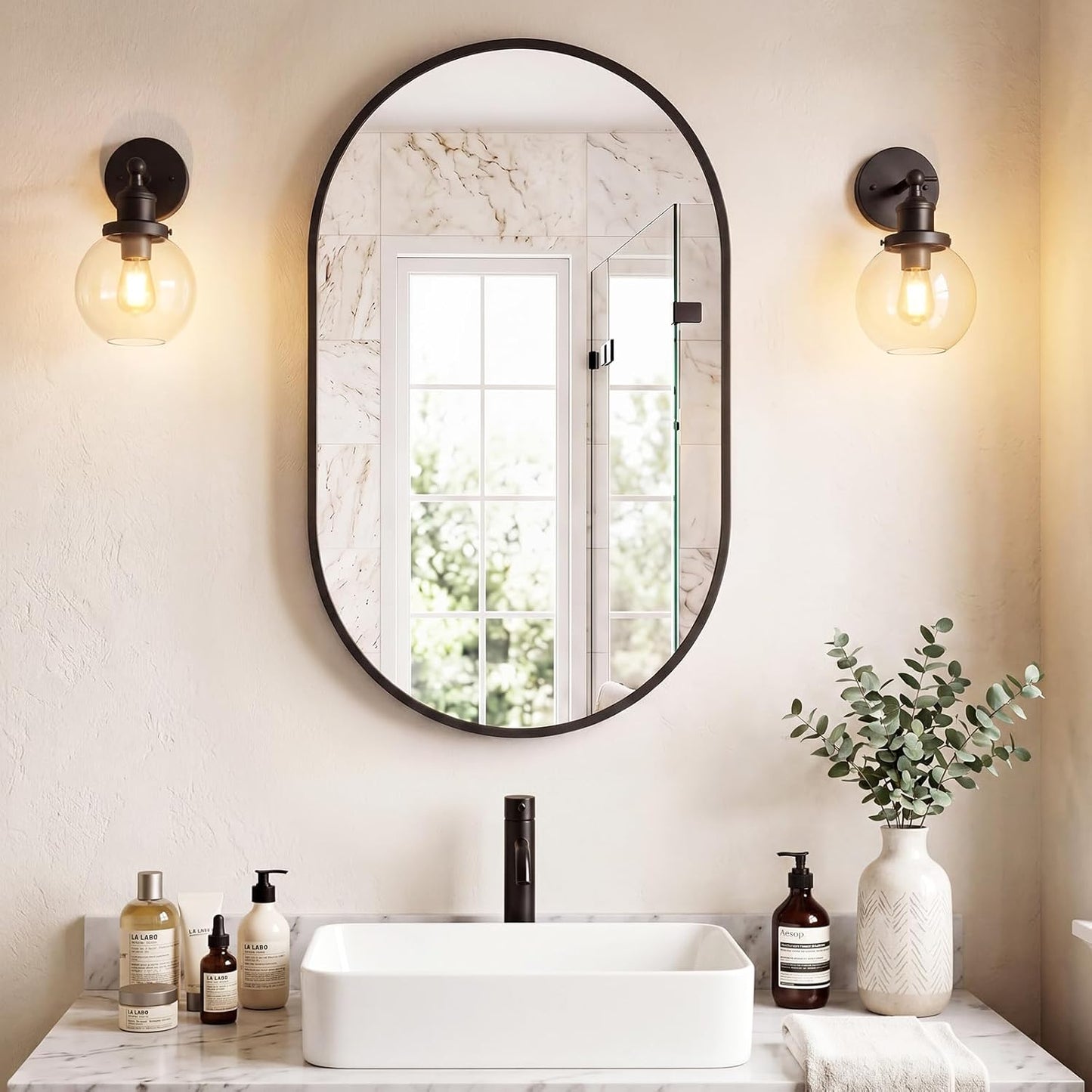 Sweetcrispy 20"x30" Arched Gold Bathroom Mirrors for Wall, Bathroom Mirrors for Over Sink, Metal Framed with HD Shatter-Proof Glass for Entryway, Living Room, Bedroom