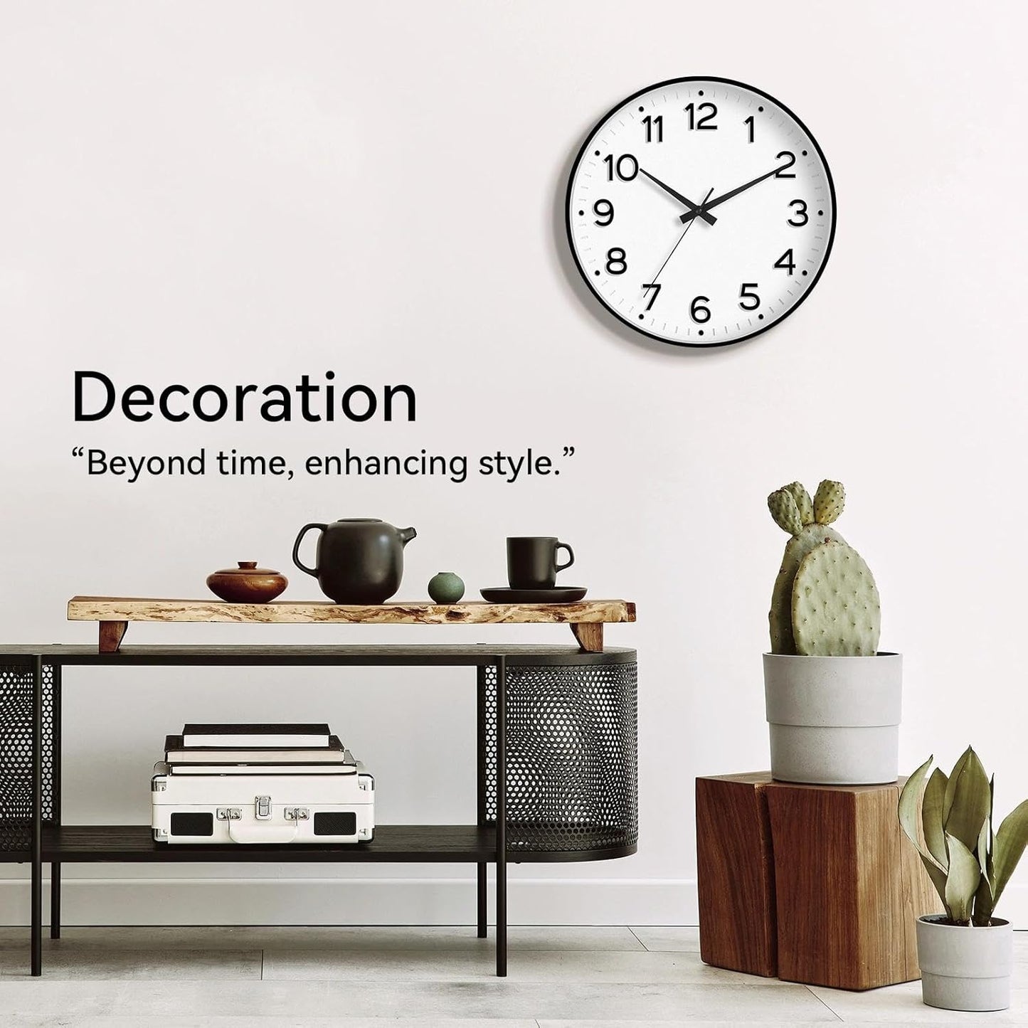 Roymnie Wall Clock Green, Silent Wall Clocks Battery Operated 8 Inch-Modern Non Ticking Analog Clock Decorative for Kitchen Office Bathroom Bedroom(Gold)