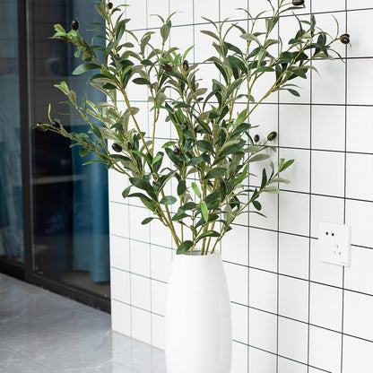 Heleze 39 Inch Artificial Olive Branches for Vases, Fake Plants Greenery Stems with 222 Leaves Faux Olive Tree Branches Home Decor Indoor 4PCS