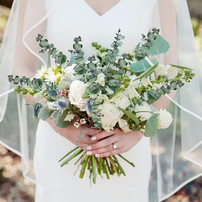 Real Eucalyptus Stems 20PCS Dried Preserved Fresh Eucalyptus Silver Dollar Leaves for Shower - Greenery Branches for Wedding Home Party Vase Filler Spring Decor
