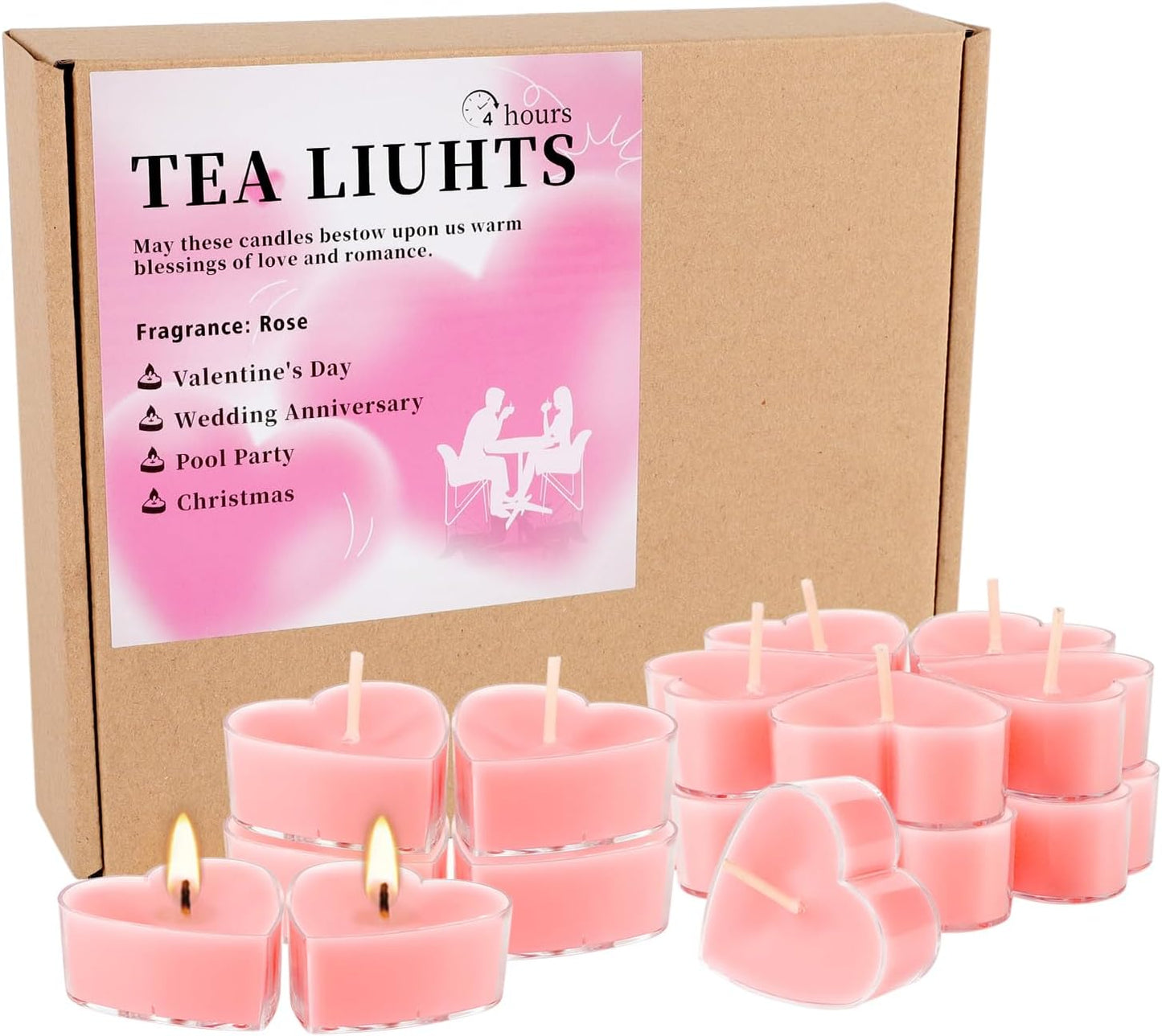 100 Pack Scented Tealight Candles - 4 Hours Burning Lemon Aromatherapy | Valentine's Day Romantic Dinner & New Year Home Decor, Yellow Votive Candles for Wedding, Holiday Gift & Emergency (Yellow)